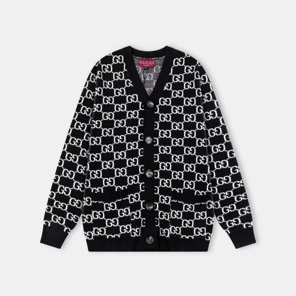 Gucci Monogram Black and White Sweater - Picture 1 of 9